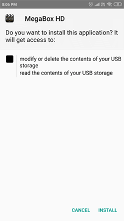 Install MegaBox HD on Android Smartphones